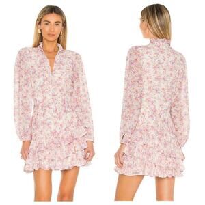 Floral Pink Ruffle Dress